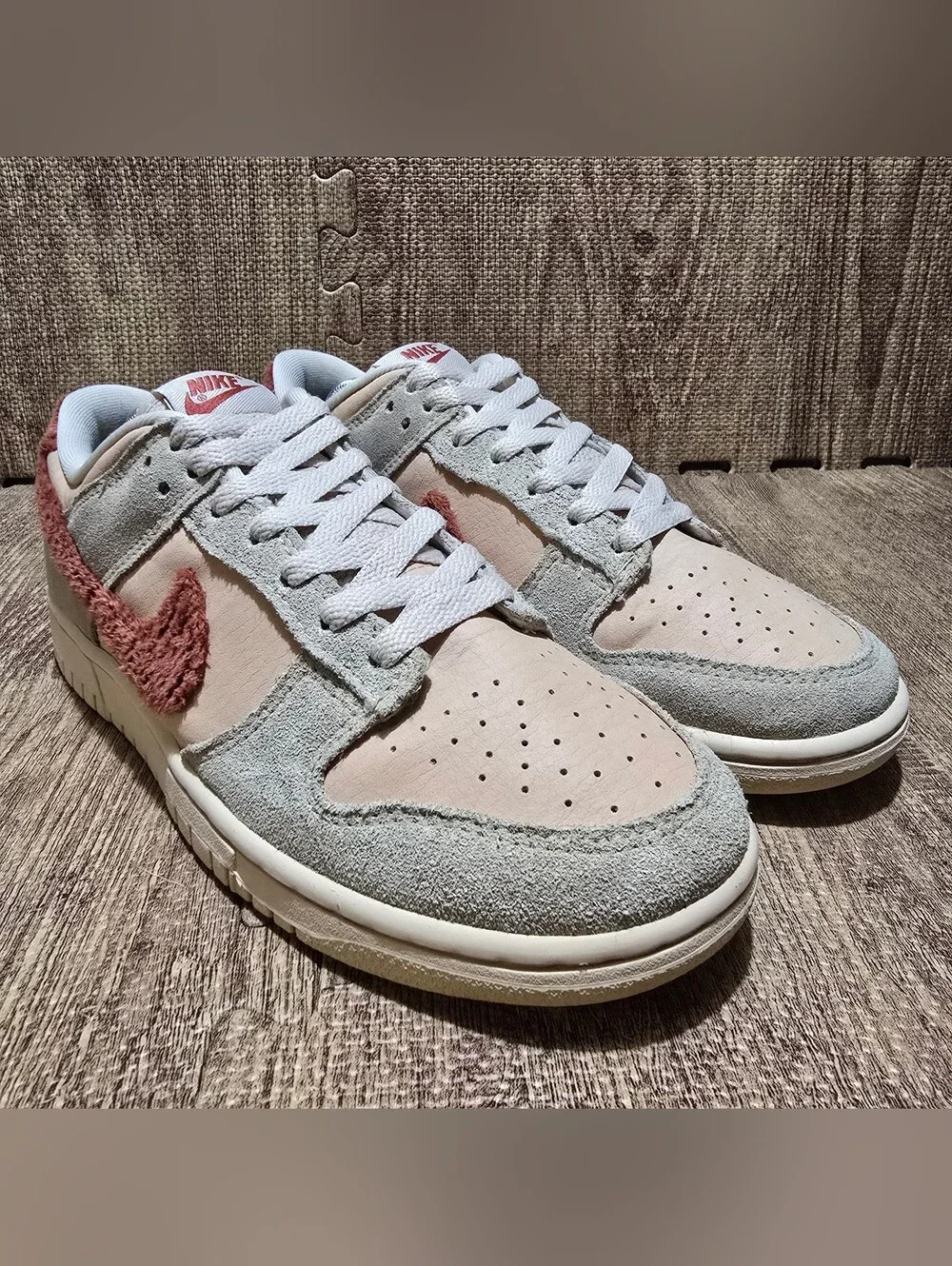 Nike Dunk Low Terry Swoosh Womens Size 9 US Mars Stone Suede DZ4706-200 No Box